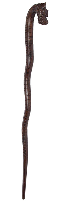 Wooden Dragon Walking Stick - Click Image to Close